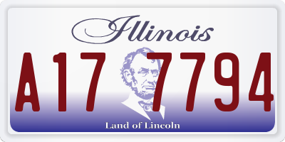 IL license plate A177794