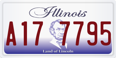 IL license plate A177795
