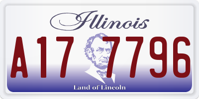 IL license plate A177796