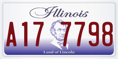 IL license plate A177798
