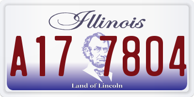 IL license plate A177804
