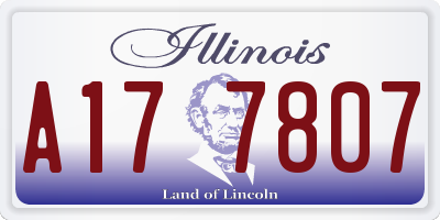 IL license plate A177807