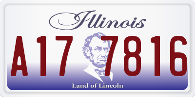 IL license plate A177816