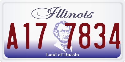 IL license plate A177834
