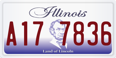 IL license plate A177836