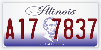 IL license plate A177837