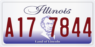 IL license plate A177844