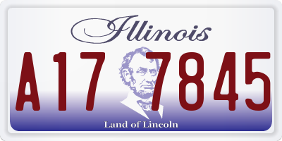 IL license plate A177845