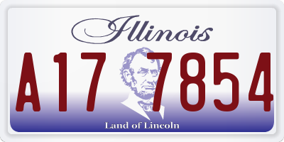 IL license plate A177854