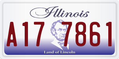 IL license plate A177861
