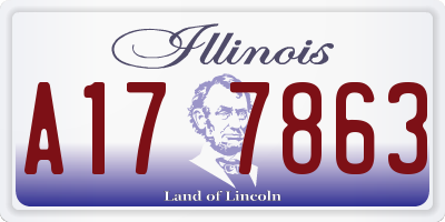 IL license plate A177863