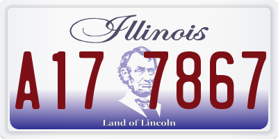 IL license plate A177867