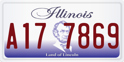 IL license plate A177869