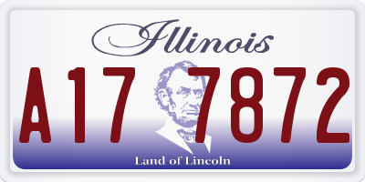 IL license plate A177872