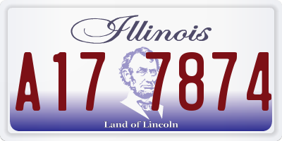 IL license plate A177874