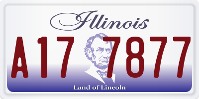 IL license plate A177877