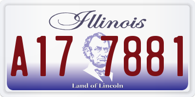 IL license plate A177881