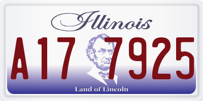 IL license plate A177925