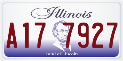 IL license plate A177927