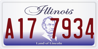 IL license plate A177934