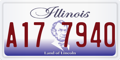 IL license plate A177940