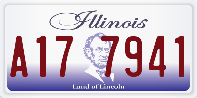 IL license plate A177941