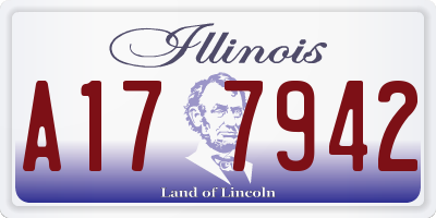 IL license plate A177942