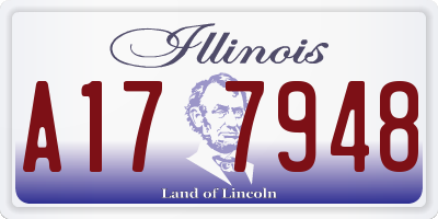 IL license plate A177948