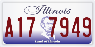 IL license plate A177949
