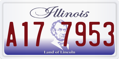 IL license plate A177953