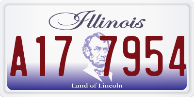IL license plate A177954