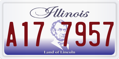 IL license plate A177957