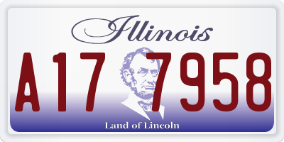 IL license plate A177958