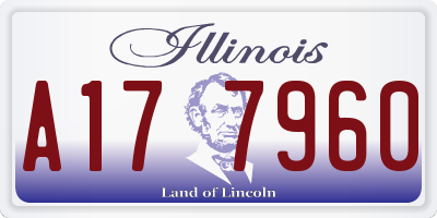 IL license plate A177960