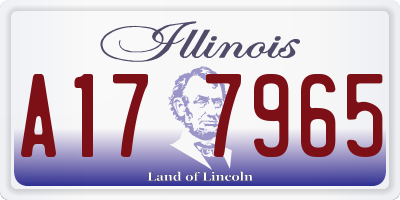 IL license plate A177965