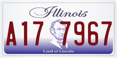 IL license plate A177967