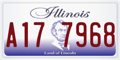 IL license plate A177968