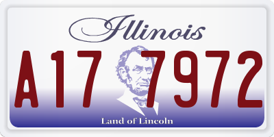 IL license plate A177972