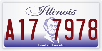 IL license plate A177978