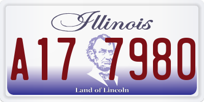 IL license plate A177980