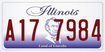 IL license plate A177984