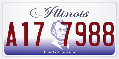 IL license plate A177988