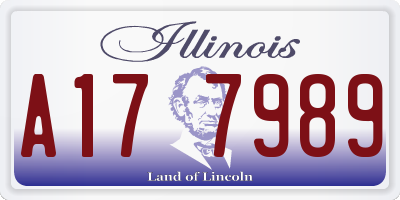 IL license plate A177989