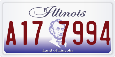 IL license plate A177994