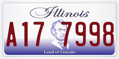 IL license plate A177998