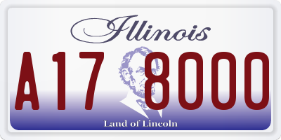 IL license plate A178000