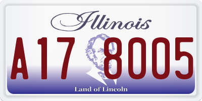 IL license plate A178005
