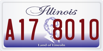 IL license plate A178010