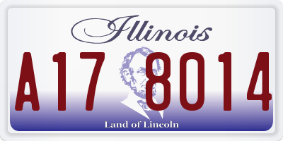 IL license plate A178014