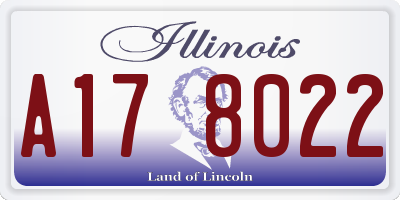 IL license plate A178022